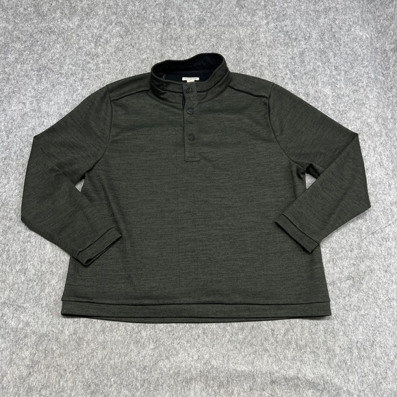 Carbon2Cobalt Other - Carbon2cobalt Sweatshirt Mens XL Green Stretch Knit Henley Pullover Shirt Casual